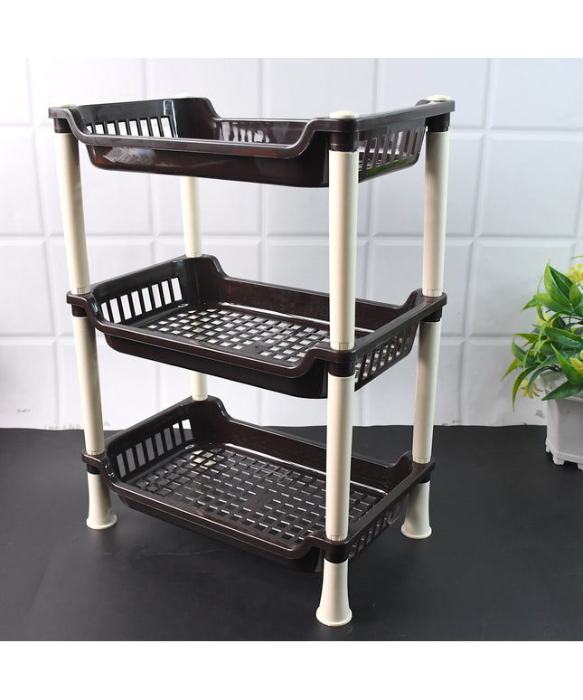 Apex Small Multiuse Plastic Storage Rack Organizer 3-tier