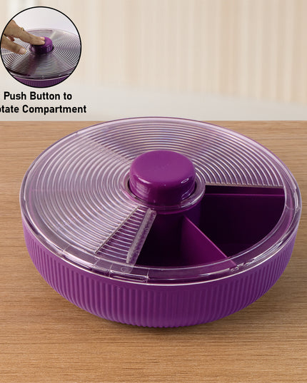Supermom Multipurpose Round Rotating Dry Fruit  Snack Storage Container (1 Pc)