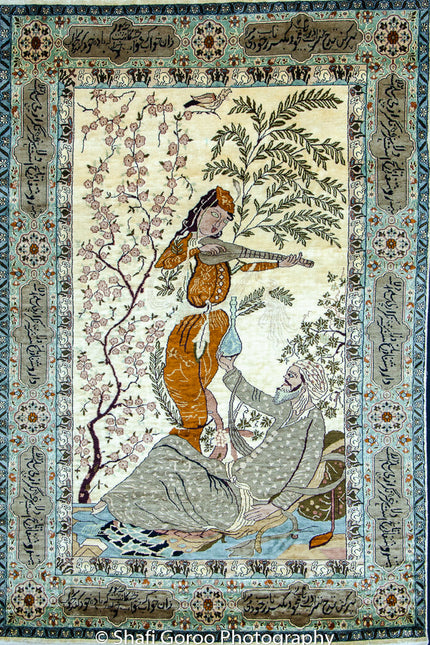 Regular silk carpet, size: 4 feet by 6 feet