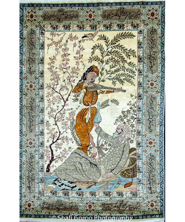 Regular silk carpet, size: 4 feet by 6 feet