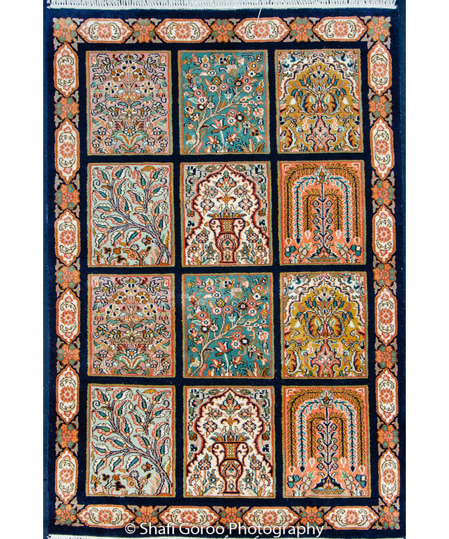 High knot silk on silk, size 2' x 3'