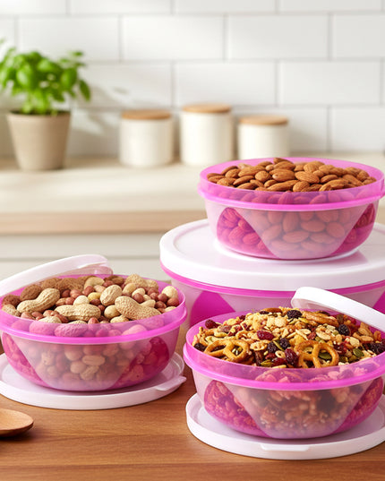 Apple Set Of 3 Plastic Storage Containers (1 Pc)
