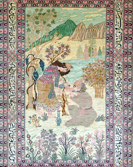 Regular silk carpet, size: 4 feet by 6 feet