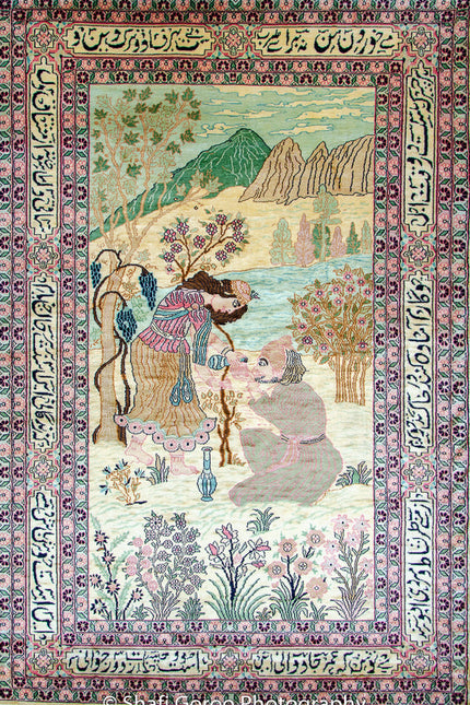 Regular silk carpet, size: 4 feet by 6 feet