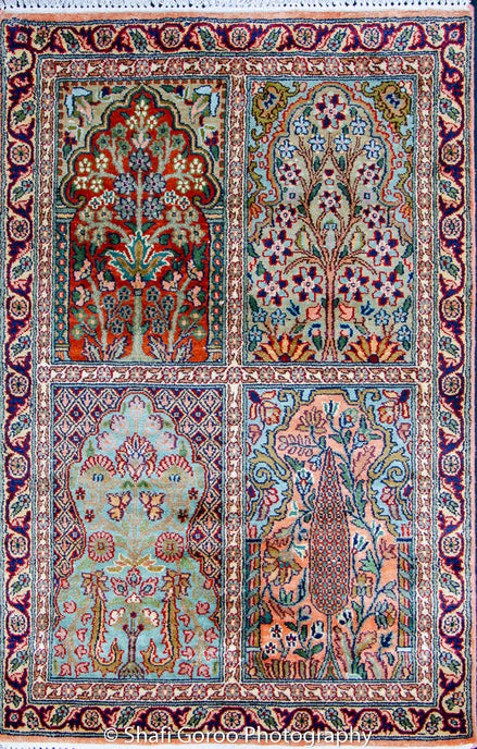 Regular silk carpet, size: 2 feet by 3 feet