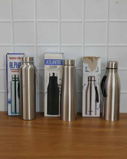 Premium Stainless Steel Water Bottle 1000 Ml (1 Pc 1000ml Approx Mix Design)