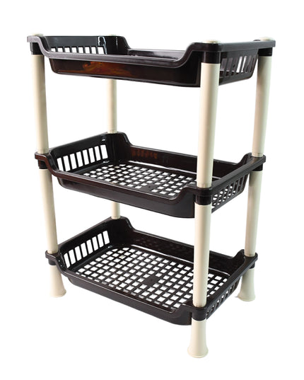 Apex Small Multiuse Plastic Storage Rack Organizer 3-tier