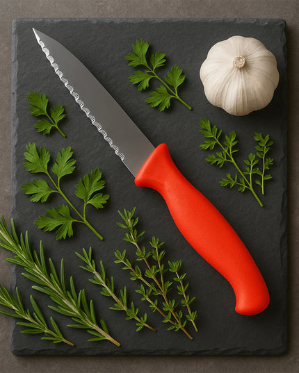 Stainless Steel Serrated Kitchen Knife (1 Pc)