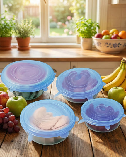 Reusable Silicone Stretch Lids 4 Piece Set