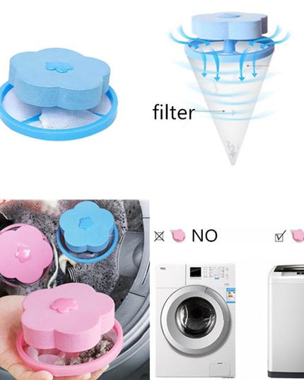 1446 Washing Machine Floating Filter Lint Mesh Bag Net Pouch Hairlint Catcher