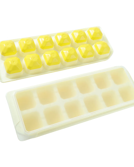 24 Grid Pop Up Ice Cube Tray Set With Lid (2 Pc Set)