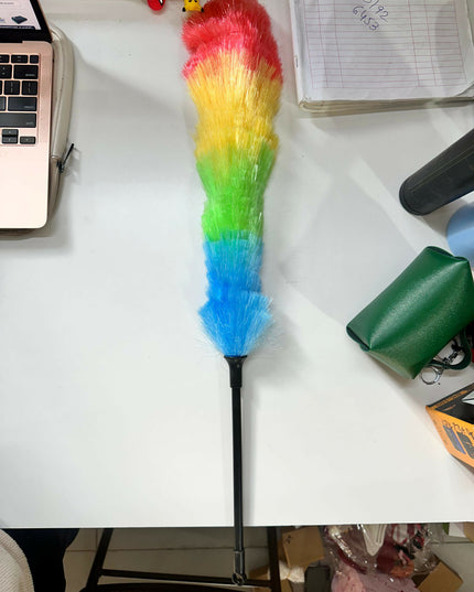 Rainbow Microfiber Plastic Duster 24 Inch | Flexible & Lightweight Dust Cleaner