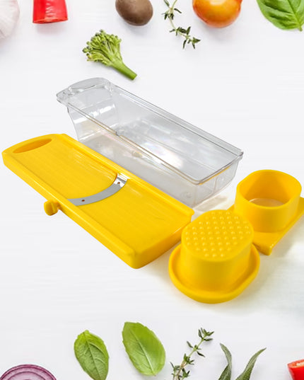 Big Multipurpose Vegetable And Fruit Slicer (Yellow  1 Pc)