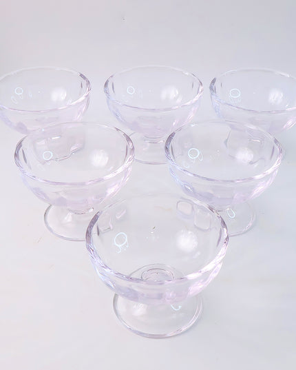 Premium Glass Ice Cream Dessert Bowl 6 Pc Set