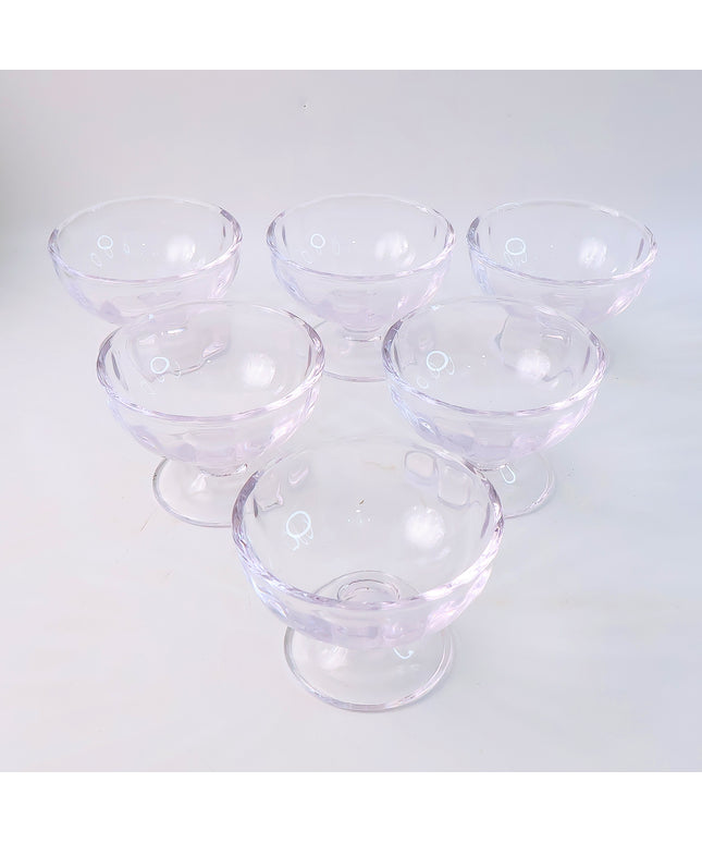 Premium Glass Ice Cream Dessert Bowl 6 Pc Set