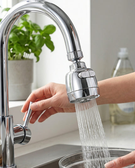 360 Degree Rotating Faucet Water Saving Tap Aerator (1 Set)