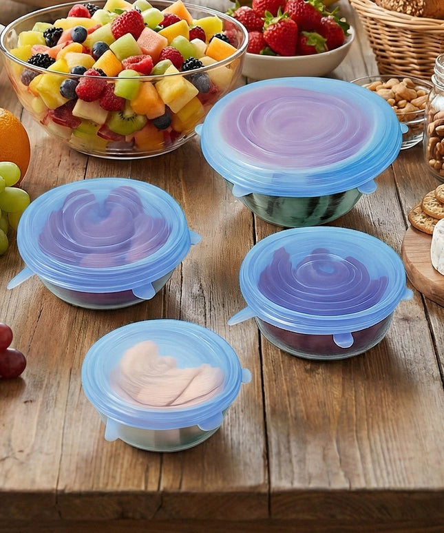 Reusable Silicone Stretch Lids 4 Piece Set