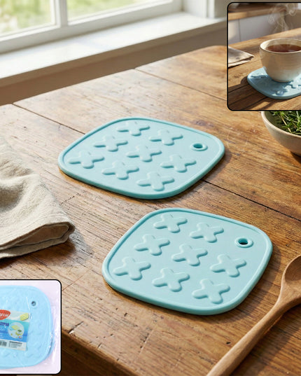 Heat Resistant Multipurpose Cup Coaster  Hot Pot Pad Set (2 Pc)