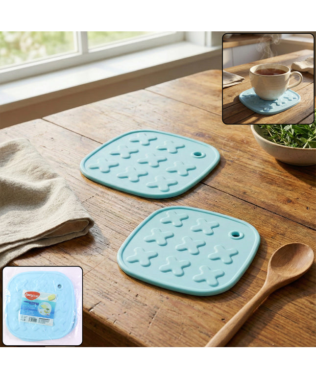 Heat Resistant Multipurpose Cup Coaster  Hot Pot Pad Set (2 Pc)