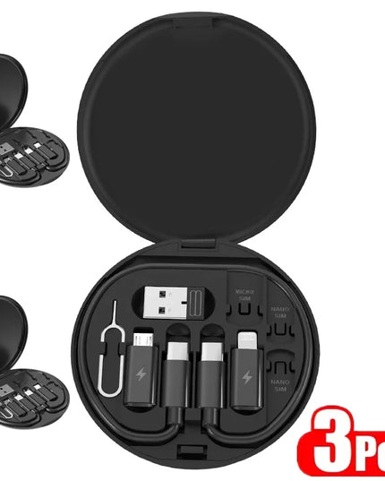 Multi USB Type C to C 60W Charging Adapter Cable Kit USB C to Lighting Conversion Set USB A & Type C to Micro/Type C/Lighting