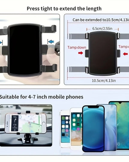 Universal Car Dashboard Phone Holder 360° Rotation Smartphone Car Stand For iPhone Samsung Xiaomi Portable GPS Navigation Holder