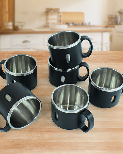 Apex Stainless Steel Desk Mug (6 Pc)