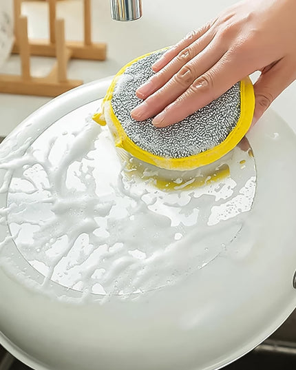 Double Side Dishwashing Sponge Dish Washing Brush (1 Pc)