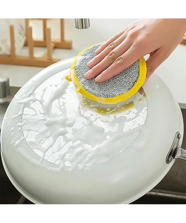 Double Side Dishwashing Sponge Dish Washing Brush (1 Pc)
