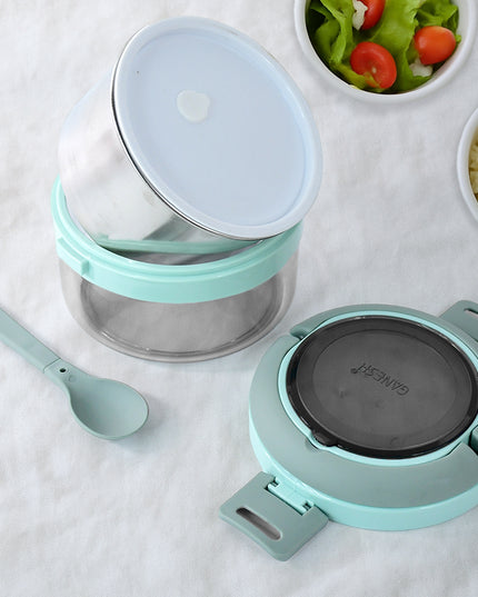 Ganesh Tiara 400ml Stainless Steel Insulated Lunch Box With Leakproof Lid  Folding Spoon