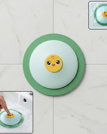 Cute Duck Design Silicone Sink Drain Stopper With Suction Base 1 Pc