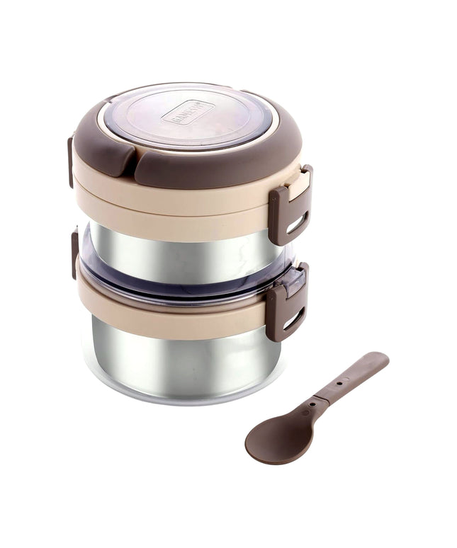 Ganesh Steko-2 Double Layer Stainless Steel Insulated Lunch Box Set