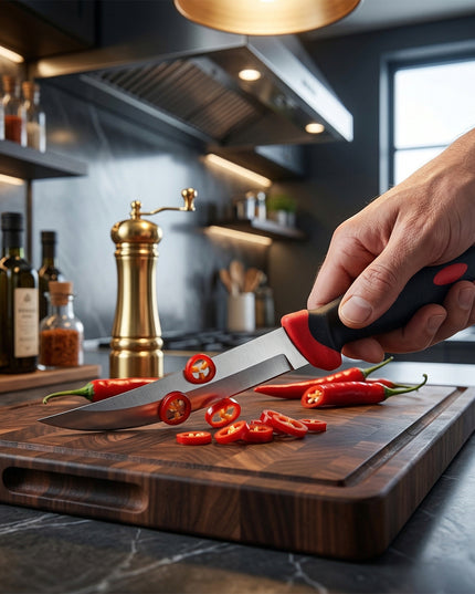 Stainless Steel Kitchen Utility Knife With Ergonomic Grip Handle (1 Pc)
