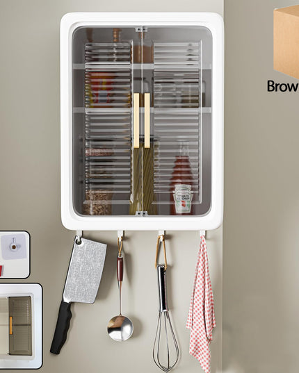 Large Wall-mounted Kitchen Storage Cabinet Set