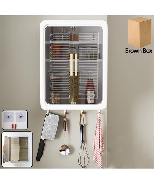Large Wall-mounted Kitchen Storage Cabinet Set