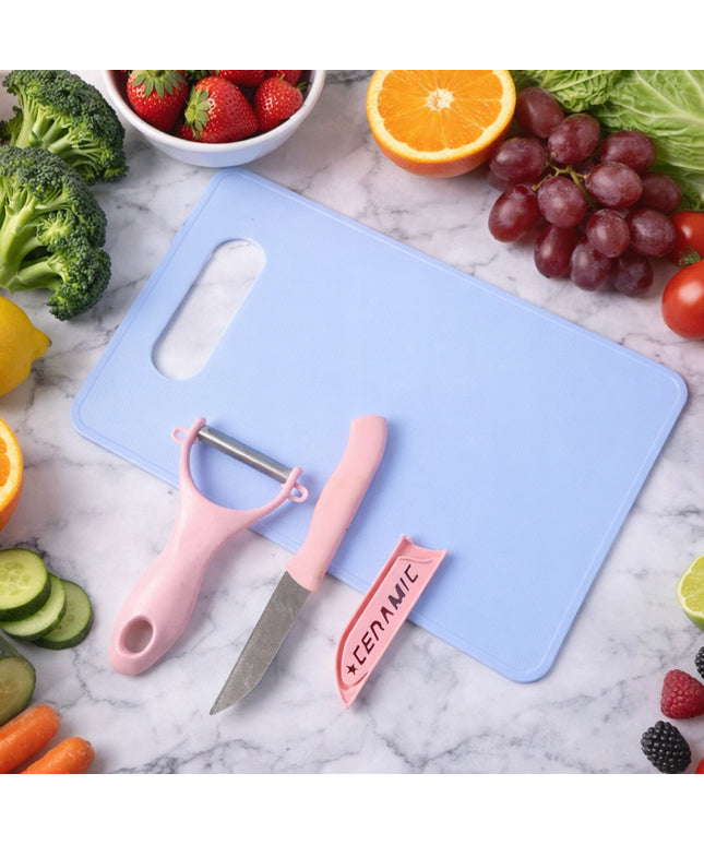 3 In 1 Multipurpose Kitchen Fruit  Vegetable Cutting Board Set