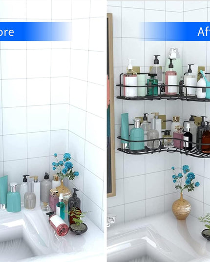Metal Shower Shelf Shower Shelf Without Drilling (2 Pc)
