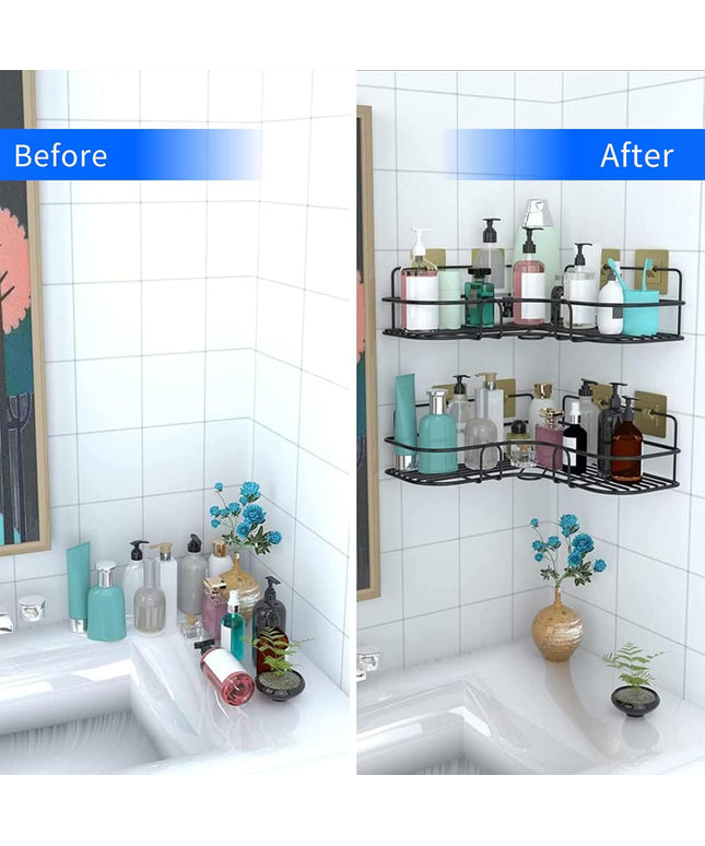 Metal Shower Shelf Shower Shelf Without Drilling (2 Pc)