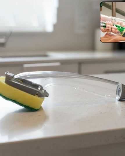 Heavy Duty Soap Dispensing Dishwand Scrubber Brush (1 Pc)