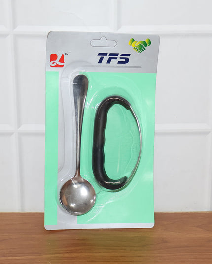 Heavy-duty Garlic Press Tool With Spoon Set (2 Pc Set)