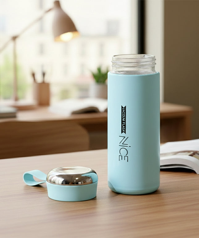 Leak Proof Glass Water Bottle (1 Pc)