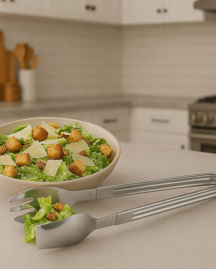 Stainless Steel Multipurpose Serving Tong  2-in-1 Pasta  Salad Tong (1 Pc)