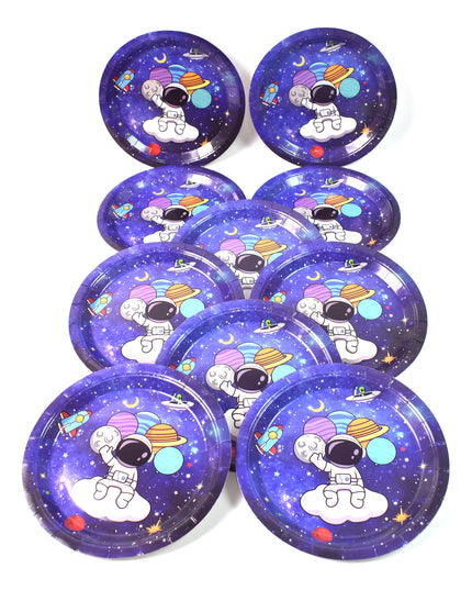 Round Plates Disposable Paper Plates  Happy Birthday Gift (10 Pcs Set  Mix Design)