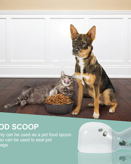 2-in-1 Pet Food Scoop With Bag Clip