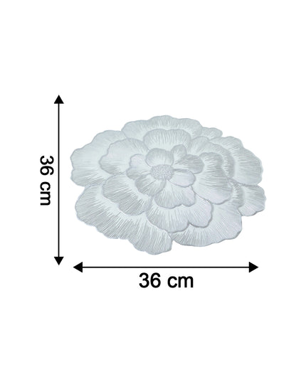 Round Floral Design Pvc Table Mat 1 Pc 36x36 Cm