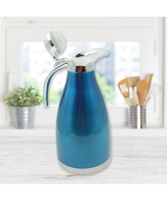 Vacuum Insulated Kettle Jug Vacuum Insulated Thermo Kettle Jug Insulated Vacuum Flask Vacuum Kettle Jug Stainless Steel For Milk Tea Beverage Home Office Travel Coffee ( 2 Ltr) (1pc)