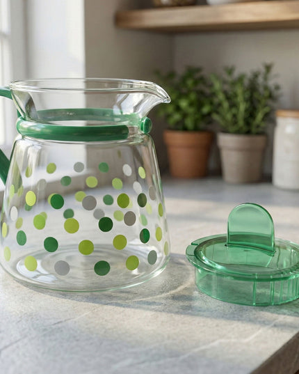 Elegant Glass Tea Pot With Matching Cups Set (1 Set)