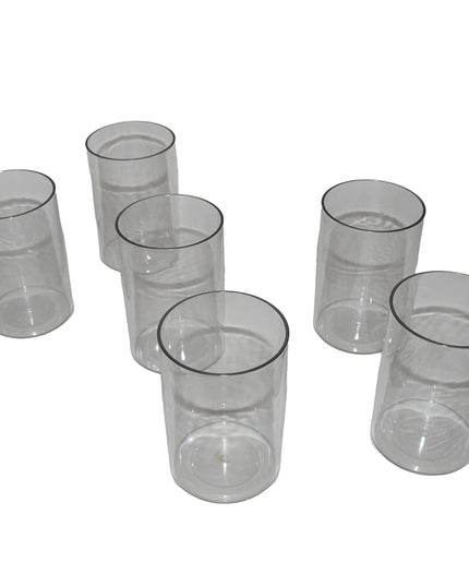 Apex Everyday Plastic Glass Set  6 Pieces Lightweight  Unbreakable