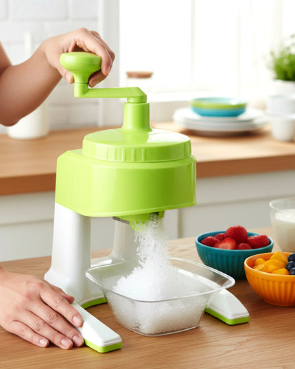 Manual Hand Crank Ice Crusher Snow Maker Machine (1 Set Mix Color)