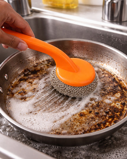 Heavy Duty Cleaning Scrubber Set With Long Handle (1 Set)