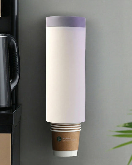 Wall Mounted Disposable Paper Cup Holder Storage Dispenser Box